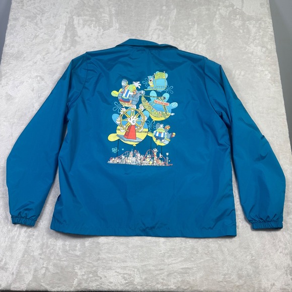SpongeBob Glove World Staff Rain Jacket Wind Breaker Nickelodeon XL Rare Limited - Picture 1 of 11